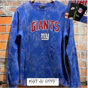 Custom made NFL NY Giants acid wash tee